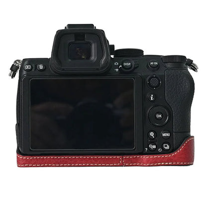 For Nikon Z 5 / Z 6 II / Z 7 II Camera Case Large Cutout Litchi Texture PU Leather Protective Cover