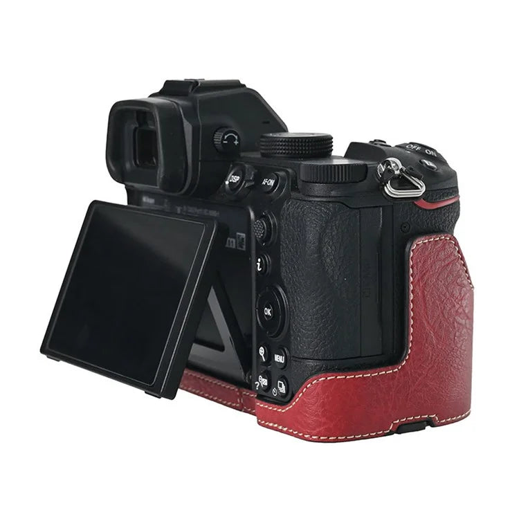 For Nikon Z 5 / Z 6 II / Z 7 II Camera Case Large Cutout Litchi Texture PU Leather Protective Cover