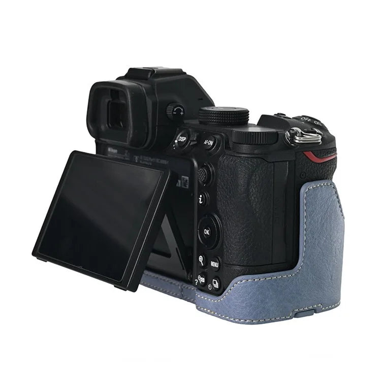 For Nikon Z 5 / Z 6 II / Z 7 II Camera Case Large Cutout Litchi Texture PU Leather Protective Cover