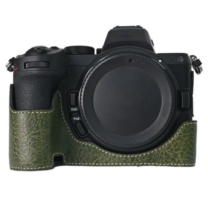 For Nikon Z 5 / Z 6 II / Z 7 II Camera Case Large Cutout Litchi Texture PU Leather Protective Cover