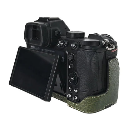 For Nikon Z 5 / Z 6 II / Z 7 II Camera Case Large Cutout Litchi Texture PU Leather Protective Cover