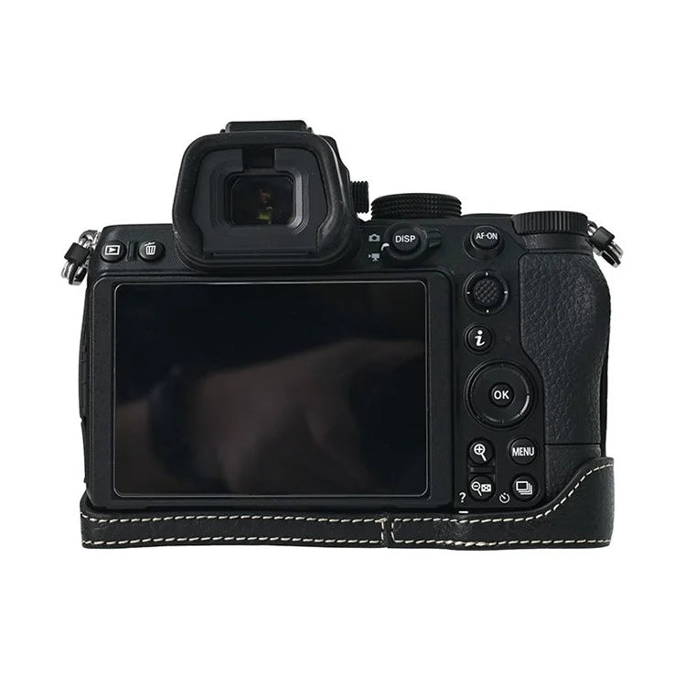For Nikon Z 5 / Z 6 II / Z 7 II Camera Case Large Cutout Litchi Texture PU Leather Protective Cover