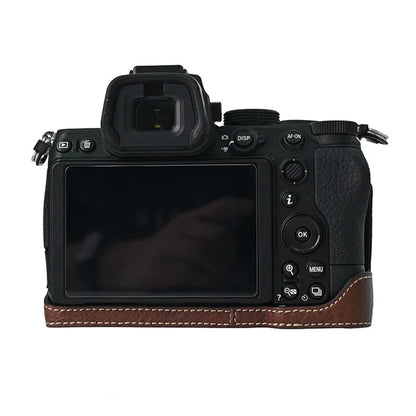 For Nikon Z 5 / Z 6 II / Z 7 II Camera Case with Shoulder Strap Large Cutout Litchi Texture PU Protective Cover