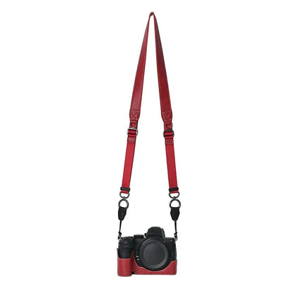 For Nikon Z 5 / Z 6 II / Z 7 II Camera Case with Shoulder Strap Large Cutout Litchi Texture PU Protective Cover