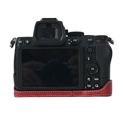 For Nikon Z 5 / Z 6 II / Z 7 II Camera Case with Shoulder Strap Large Cutout Litchi Texture PU Protective Cover
