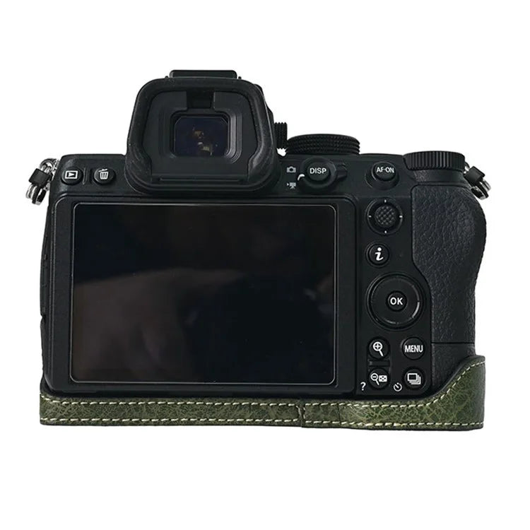 For Nikon Z 5 / Z 6 II / Z 7 II Camera Case with Shoulder Strap Large Cutout Litchi Texture PU Protective Cover