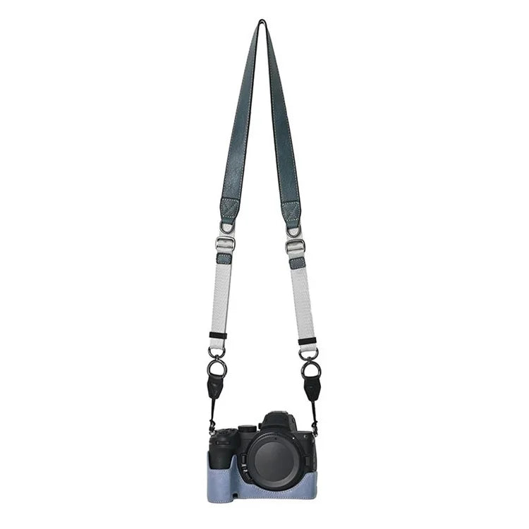 For Nikon Z 5 / Z 6 II / Z 7 II Camera Case with Shoulder Strap Large Cutout Litchi Texture PU Protective Cover