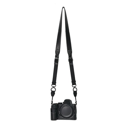 For Nikon Z 5 / Z 6 II / Z 7 II Camera Case with Shoulder Strap Large Cutout Litchi Texture PU Protective Cover