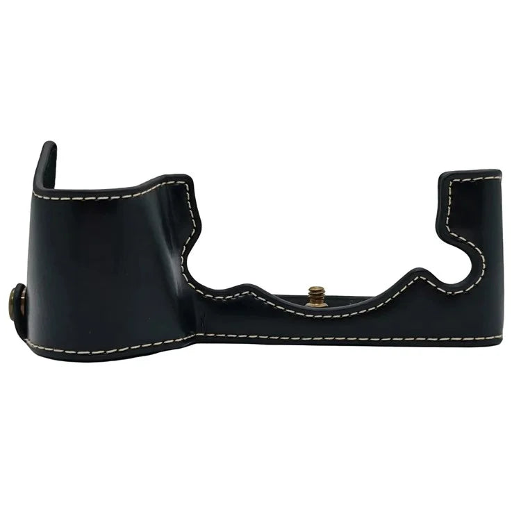 For Fujifilm X-H2 / X-H2s Camera Bottom Case Half Body Leather Cover with Battery Opening