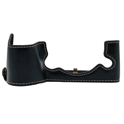 For Fujifilm X-H2 / X-H2s Camera Bottom Case Half Body Leather Cover with Battery Opening