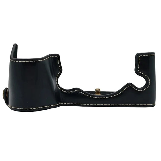 For Fujifilm X-H2 / X-H2s Camera Bottom Case Half Body Leather Cover with Battery Opening