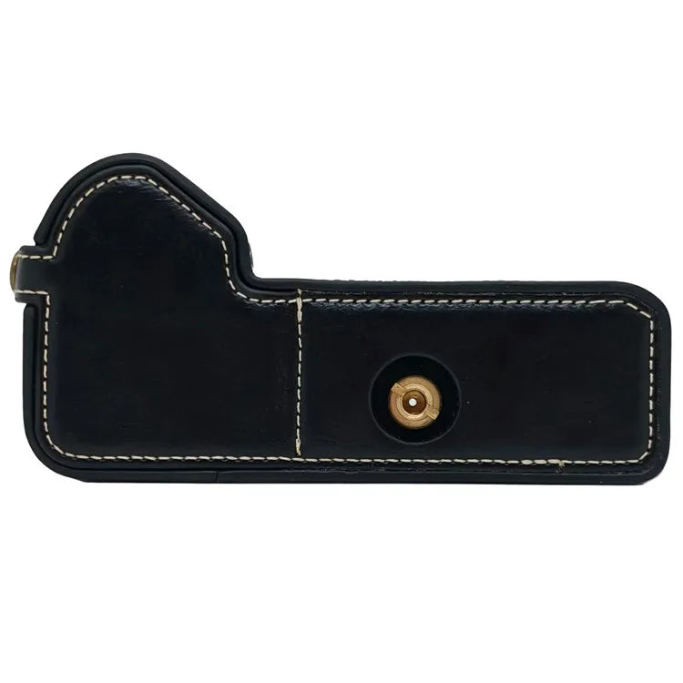 For Fujifilm X-H2 / X-H2s Camera Bottom Case Half Body Leather Cover with Battery Opening
