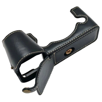 For Fujifilm X-H2 / X-H2s Camera Bottom Case Half Body Leather Cover with Battery Opening