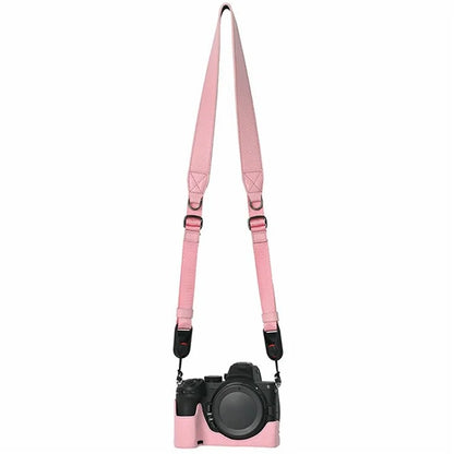 For Nikon Z 5 / Z 6 II / Z 7 II Camera Case Large Opening Genuine Cow Leather Protector with Shoulder Strap