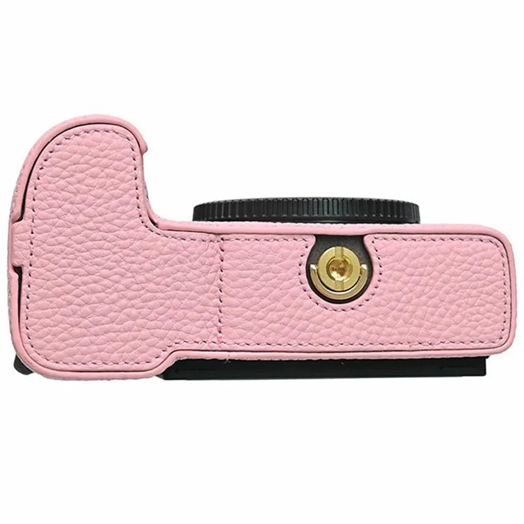 For Nikon Z 5 / Z 6 II / Z 7 II Camera Case Large Opening Genuine Cow Leather Protector with Shoulder Strap
