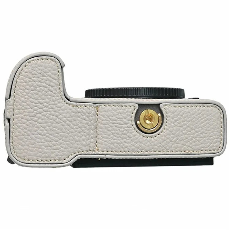 For Nikon Z 5 / Z 6 II / Z 7 II Camera Case Large Opening Genuine Cow Leather Protector with Shoulder Strap