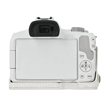 For Canon EOS R50  /  R100 Camera Bottom Sleeve Large Opening Design PU Leather Half Body Case