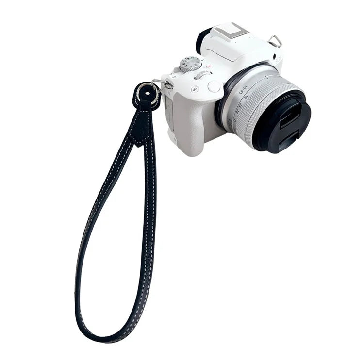 For Canon Nikon Sony Fujifilm Panasonic SLR Camera PU Leather Hand Strap Buffalo Texture Wrist Rope