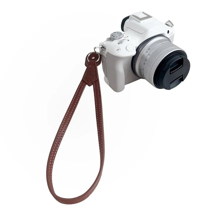 For Canon Nikon Sony Fujifilm Panasonic SLR Camera PU Leather Hand Strap Buffalo Texture Wrist Rope