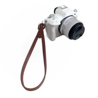 For Canon Nikon Sony Fujifilm Panasonic SLR Camera PU Leather Hand Strap Buffalo Texture Wrist Rope
