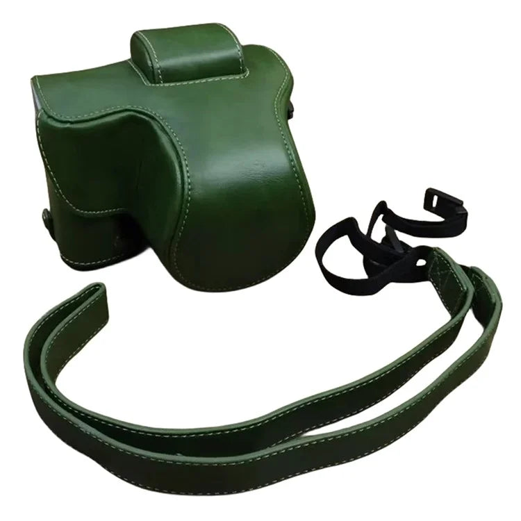 For Fujifilm X-S20 PU Leather Camera Bag Battery Opening Anti-drop Case with Shoulder Strap