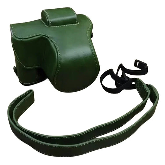 For Fujifilm X-S20 PU Leather Camera Bag Battery Opening Anti-drop Case with Shoulder Strap
