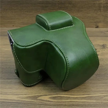 For Fujifilm X-S20 PU Leather Camera Bag Battery Opening Anti-drop Case with Shoulder Strap