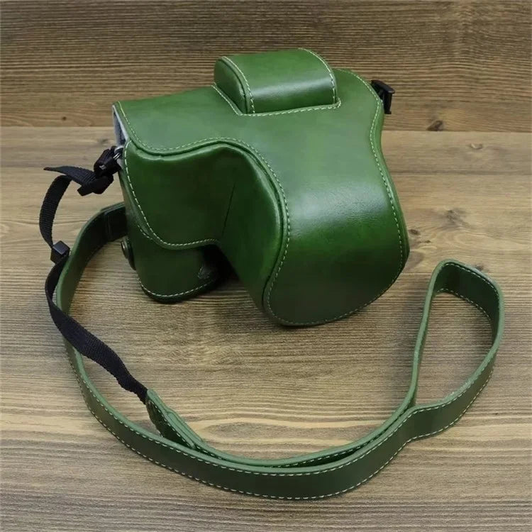 For Fujifilm X-S20 PU Leather Camera Bag Battery Opening Anti-drop Case with Shoulder Strap