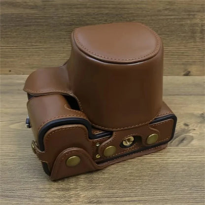 For Fujifilm X-S20 PU Leather Camera Bag Battery Opening Anti-drop Case with Shoulder Strap