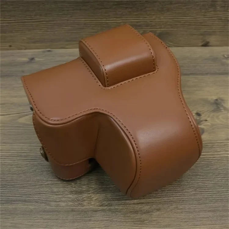 For Fujifilm X-S20 PU Leather Camera Bag Battery Opening Anti-drop Case with Shoulder Strap