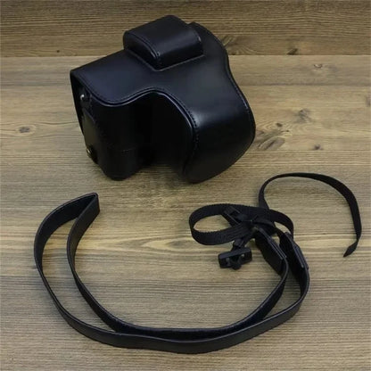 For Fujifilm X-S20 PU Leather Camera Bag Battery Opening Anti-drop Case with Shoulder Strap