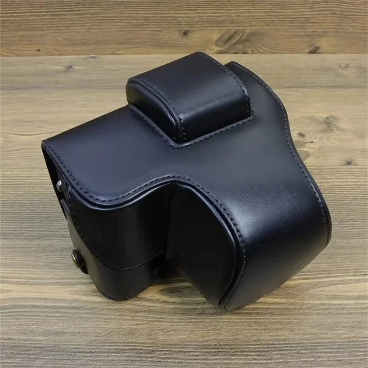 For Fujifilm X-S20 PU Leather Camera Bag Battery Opening Anti-drop Case with Shoulder Strap