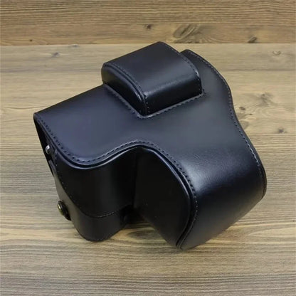 For Fujifilm X-S20 PU Leather Camera Bag Battery Opening Anti-drop Case with Shoulder Strap