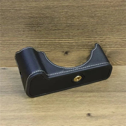 For Canon EOS M50 Mark II PU Leather Bottom Case Half Body Camera Protection Cover
