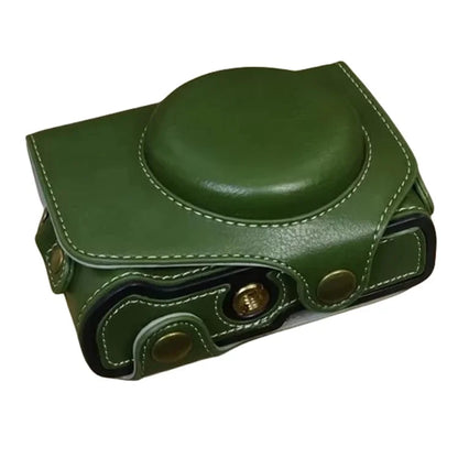 For Canon PowerShot G7 X Mark II / G7 X Mark III Camera Case PU Leather Camera Cover with Shoulder Strap