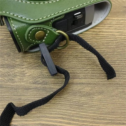 For Canon PowerShot G7 X Mark II / G7 X Mark III Camera Case PU Leather Camera Cover with Shoulder Strap