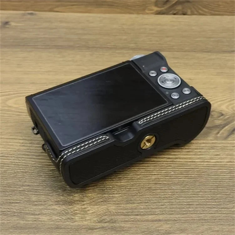 For Canon PowerShot G7 X Mark II / G7 X Mark III Leather Camera Case Half Body Protective Cover