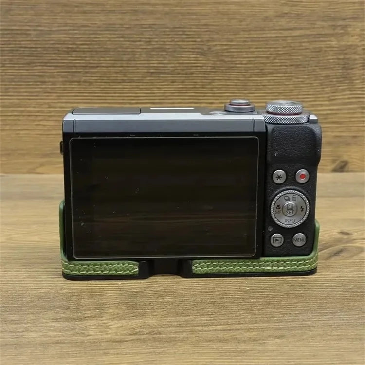 For Canon PowerShot G7 X Mark II / G7 X Mark III Leather Camera Case Half Body Protective Cover