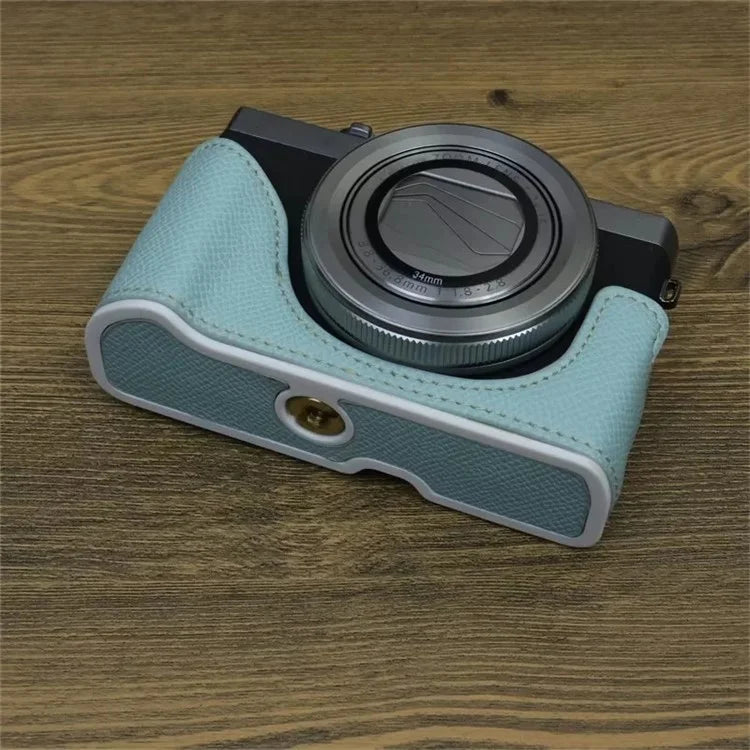 For Canon PowerShot G7 X Mark II / G7 X Mark III Leather Camera Case Half Body Protective Cover