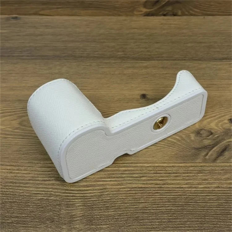 For Sony ZV-E10 PU Leather Camera Case Half Body Scratch Resistant Protective Cover