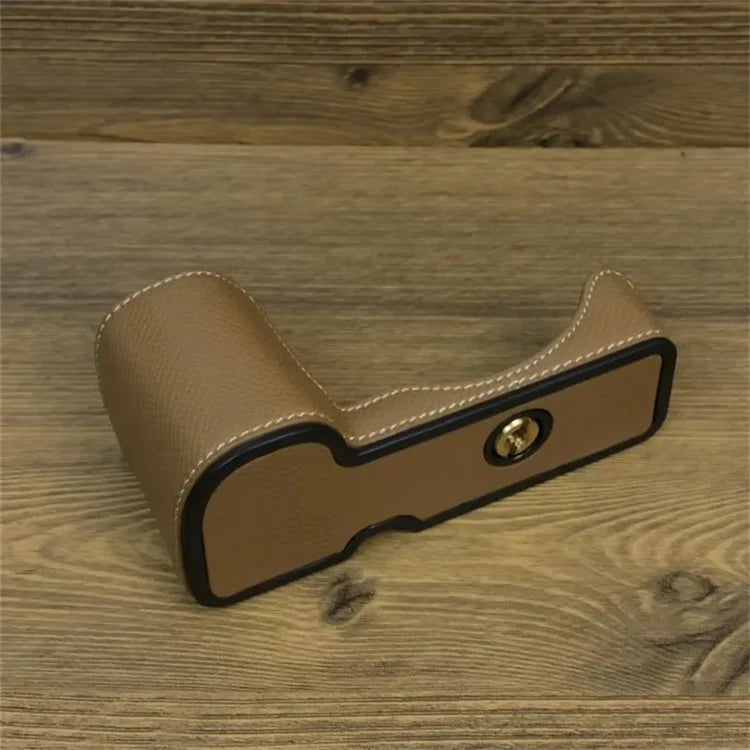For Sony ZV-E10 PU Leather Camera Case Half Body Scratch Resistant Protective Cover