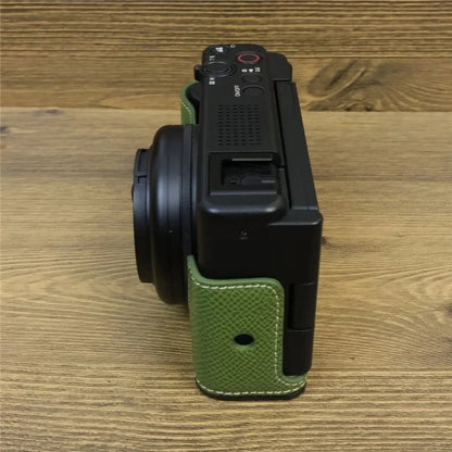 For Sony ZV-1 II / ZV-1F Camera Case PU Leather Half Body Protective Cover with Screw