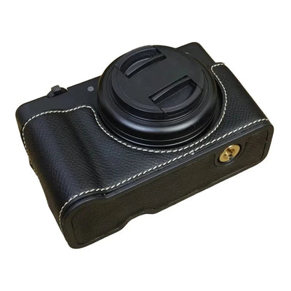 For Sony ZV-1 II / ZV-1F Camera Case PU Leather Half Body Protective Cover with Screw