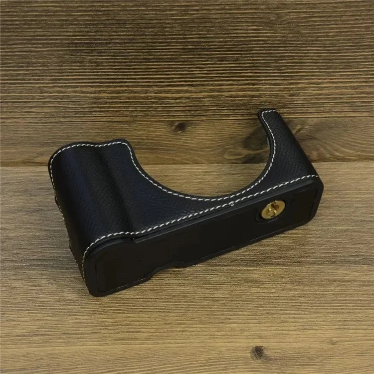 For Sony ZV-1 II / ZV-1F Camera Case PU Leather Half Body Protective Cover with Screw