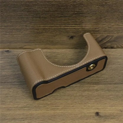 For Sony ZV-1 II / ZV-1F Camera Case PU Leather Half Body Protective Cover with Screw