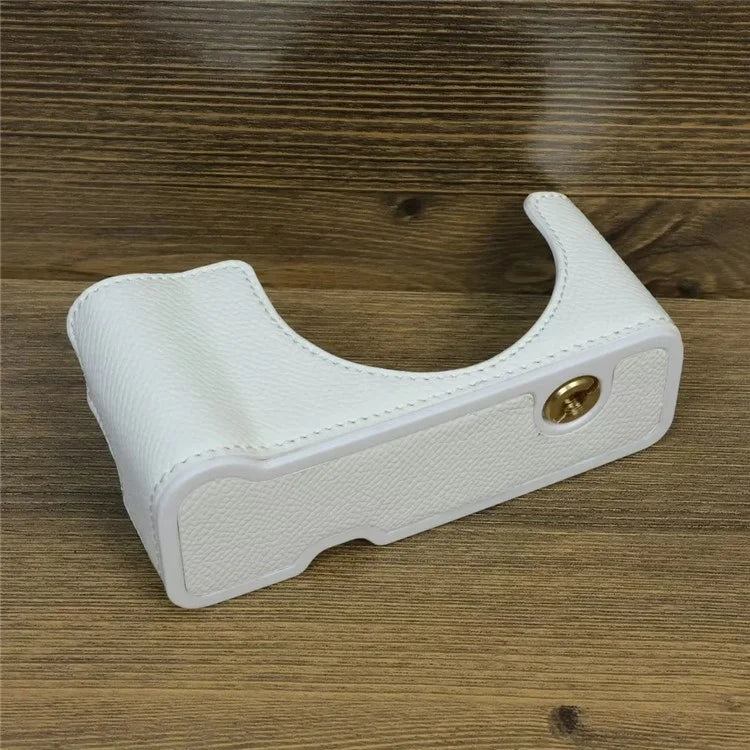 For Sony ZV-1 II / ZV-1F Camera Case PU Leather Half Body Protective Cover with Screw