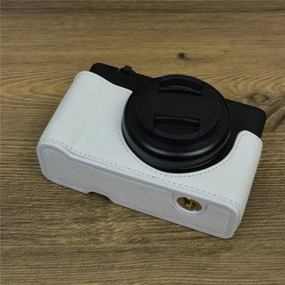 For Sony ZV-1 II / ZV-1F Camera Case PU Leather Half Body Protective Cover with Screw