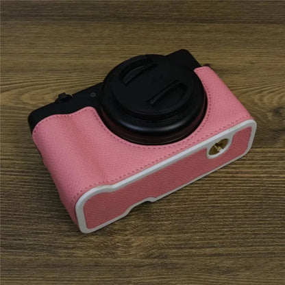For Sony ZV-1 II / ZV-1F Camera Case PU Leather Half Body Protective Cover with Screw