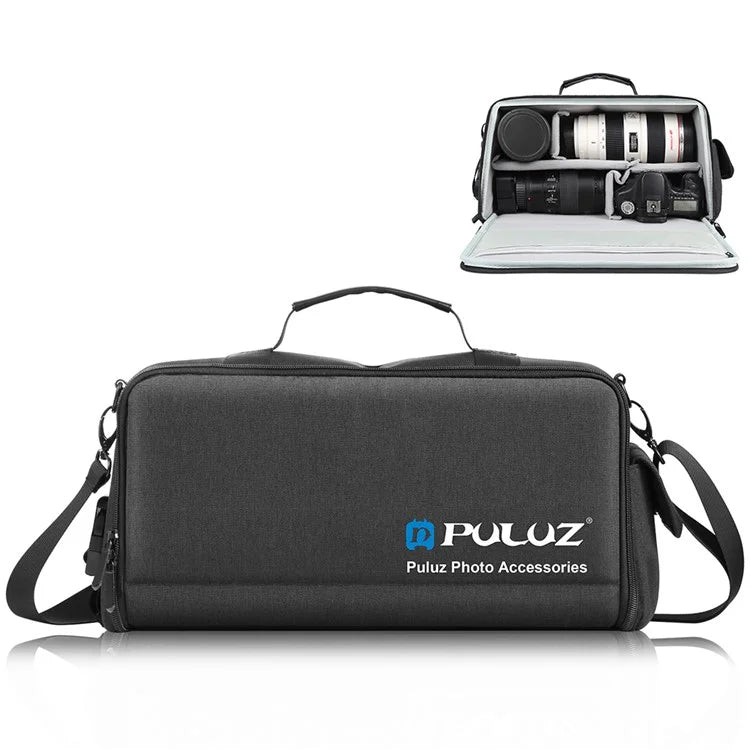 PULUZ PU5016B Digital Camera Handbag Crossbody Bag Padded Dividers SLR Camera Shoulder Bag