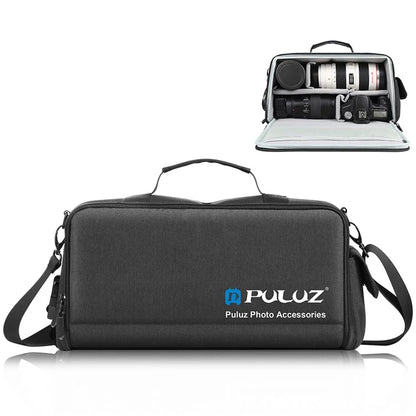 PULUZ PU5016B Digital Camera Handbag Crossbody Bag Padded Dividers SLR Camera Shoulder Bag